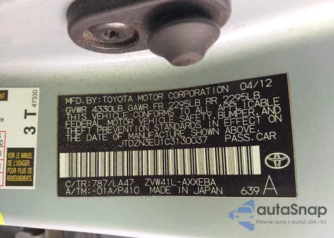 2012 Toyota Prius V Five from USA, damaged, VIN JTDZN3EU1C3130037